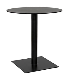 Noir Mies Black Iron Side Table - Artisan-Crafted, Stylishly Minimalist Design for Modern Interiors GTAB774MTB