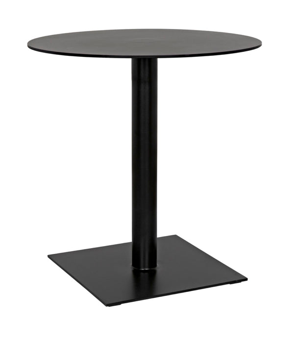 Noir Mies Black Iron Side Table - Artisan-Crafted, Stylishly Minimalist Design for Modern Interiors GTAB774MTB