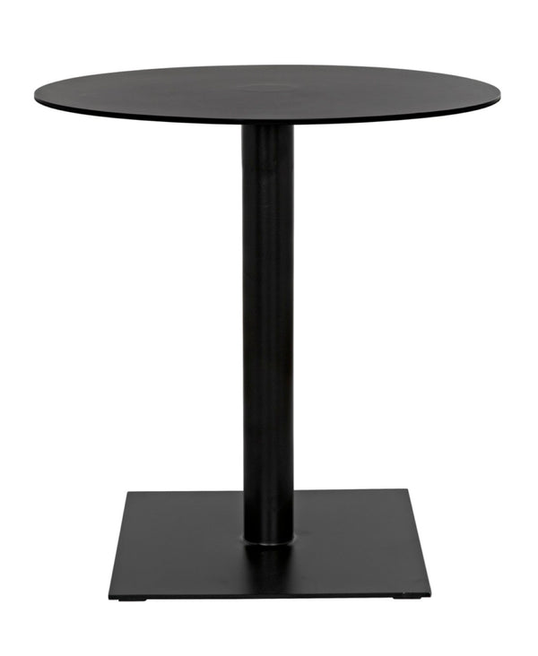 Noir Mies Black Iron Side Table - Artisan-Crafted, Stylishly Minimalist Design for Modern Interiors GTAB774MTB