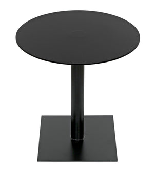 Noir Mies Black Iron Side Table - Artisan-Crafted, Stylishly Minimalist Design for Modern Interiors GTAB774MTB