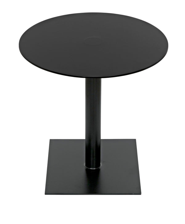 Noir Mies Black Iron Side Table - Artisan-Crafted, Stylishly Minimalist Design for Modern Interiors GTAB774MTB