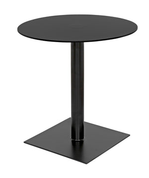 Noir Mies Black Iron Side Table - Artisan-Crafted, Stylishly Minimalist Design for Modern Interiors GTAB774MTB