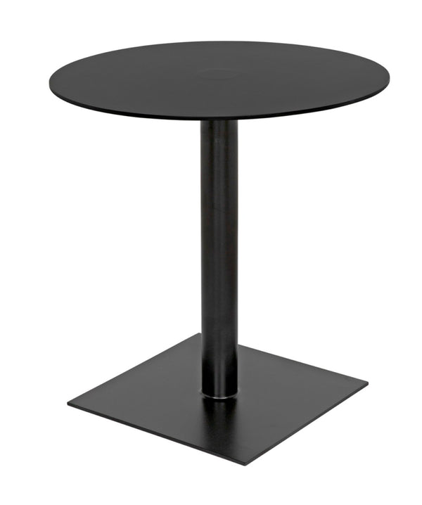 Noir Mies Black Iron Side Table - Artisan-Crafted, Stylishly Minimalist Design for Modern Interiors GTAB774MTB