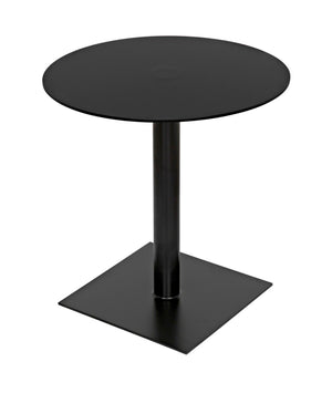 Noir Mies Black Iron Side Table - Artisan-Crafted, Stylishly Minimalist Design for Modern Interiors GTAB774MTB