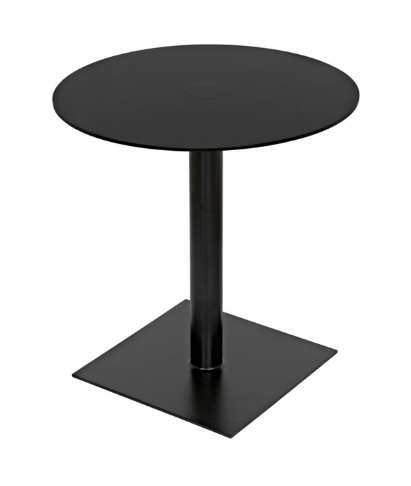 Noir Mies Black Iron Side Table - Artisan-Crafted, Stylishly Minimalist Design for Modern Interiors GTAB774MTB