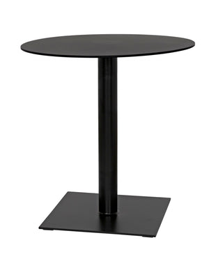 Noir Mies Black Iron Side Table - Artisan-Crafted, Stylishly Minimalist Design for Modern Interiors GTAB774MTB