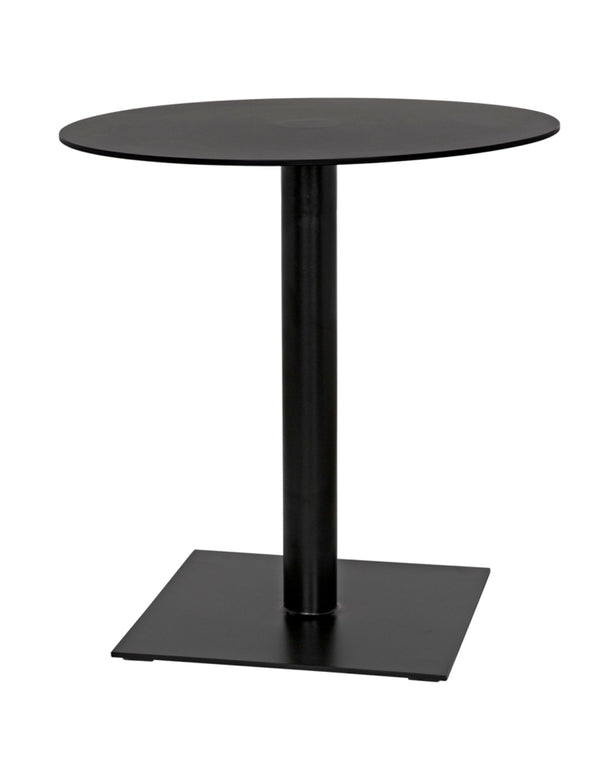 Noir Mies Black Iron Side Table - Artisan-Crafted, Stylishly Minimalist Design for Modern Interiors GTAB774MTB