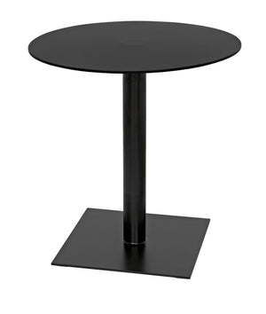 Noir Mies Black Iron Side Table - Artisan-Crafted, Stylishly Minimalist Design for Modern Interiors GTAB774MTB