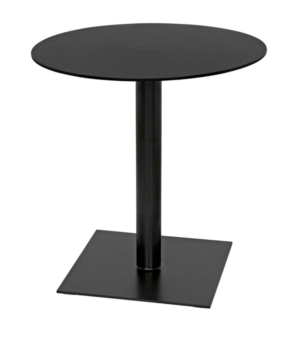 Noir Mies Black Iron Side Table - Artisan-Crafted, Stylishly Minimalist Design for Modern Interiors GTAB774MTB