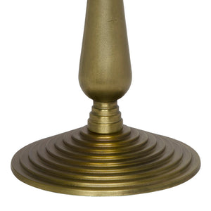 Noir Alida Side Table - Elegant Bianco Crown Marble Top & Antique Brass Base for Luxurious Living Spaces GTAB778MB