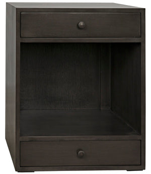 Noir Sumiko Elegant Small Side Table with Storage, Pale Mahogany Accent for Modern & Traditional Interiors GTAB787P-S