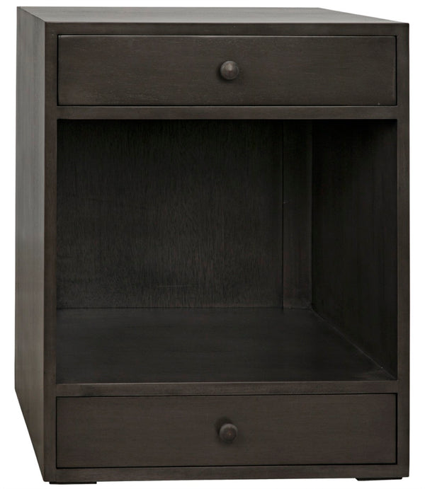 Noir Sumiko Elegant Small Side Table with Storage, Pale Mahogany Accent for Modern & Traditional Interiors GTAB787P-S