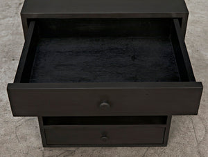 Noir Sumiko Elegant Small Side Table with Storage, Pale Mahogany Accent for Modern & Traditional Interiors GTAB787P-S