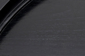 Noir Gavin Side Table - Hand-Rubbed Black Mahogany Accent Piece with Unique Geometric Design & Elegance GTAB793HB