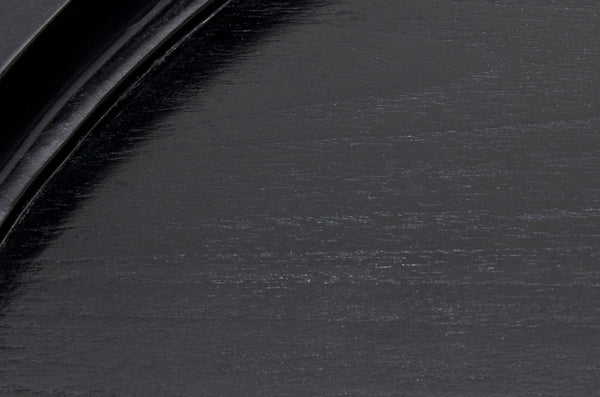 Noir Gavin Side Table - Hand-Rubbed Black Mahogany Accent Piece with Unique Geometric Design & Elegance GTAB793HB