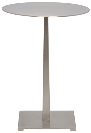 Noir Stiletto Side Table - Sleek Iron Design with Elegant Finish for Modern and Vintage-Inspired Spaces Antique Silver GTAB812ASV