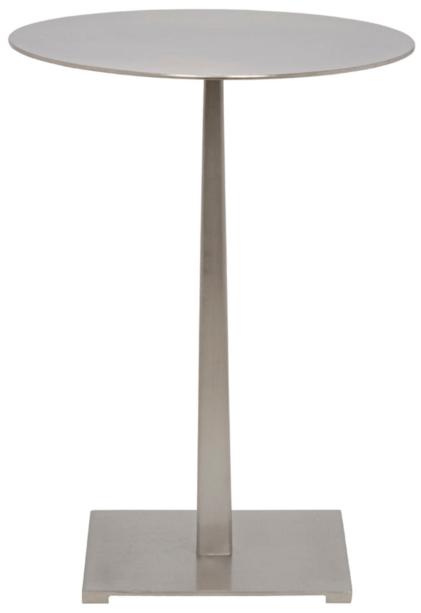 Noir Stiletto Side Table - Sleek Iron Design with Elegant Finish for Modern and Vintage-Inspired Spaces Antique Silver GTAB812ASV