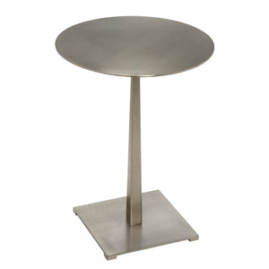 Noir Stiletto Side Table - Sleek Iron Design with Elegant Finish for Modern and Vintage-Inspired Spaces Antique Silver GTAB812ASV
