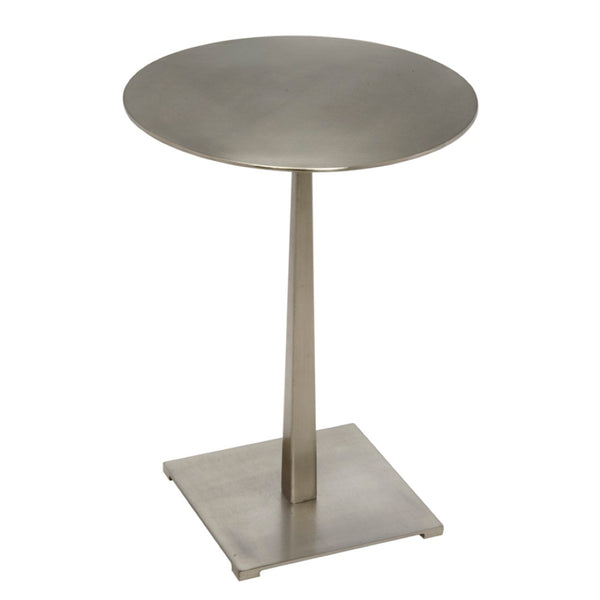 Noir Stiletto Side Table - Sleek Iron Design with Elegant Finish for Modern and Vintage-Inspired Spaces Antique Silver GTAB812ASV