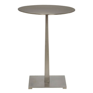 Noir Stiletto Side Table - Sleek Iron Design with Elegant Finish for Modern and Vintage-Inspired Spaces Antique Silver GTAB812ASV