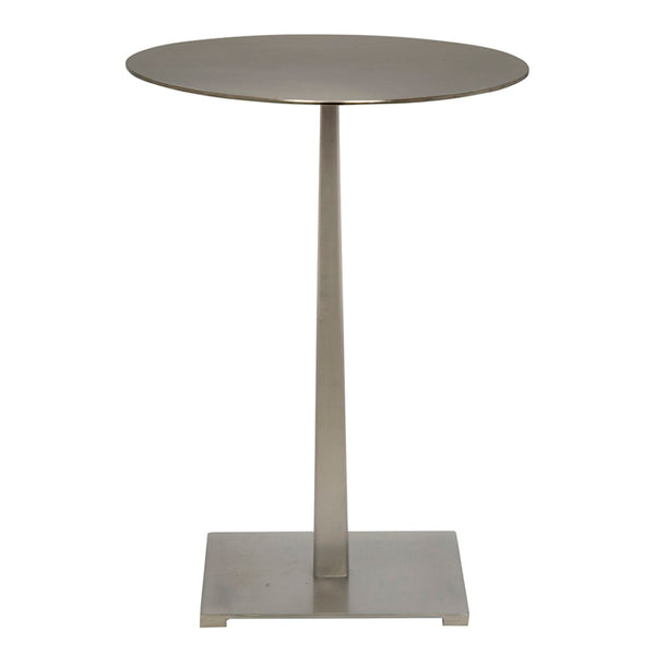 Noir Stiletto Side Table - Sleek Iron Design with Elegant Finish for Modern and Vintage-Inspired Spaces Antique Silver GTAB812ASV