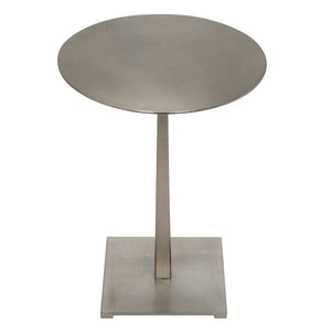 Noir Stiletto Side Table - Sleek Iron Design with Elegant Finish for Modern and Vintage-Inspired Spaces Antique Silver GTAB812ASV