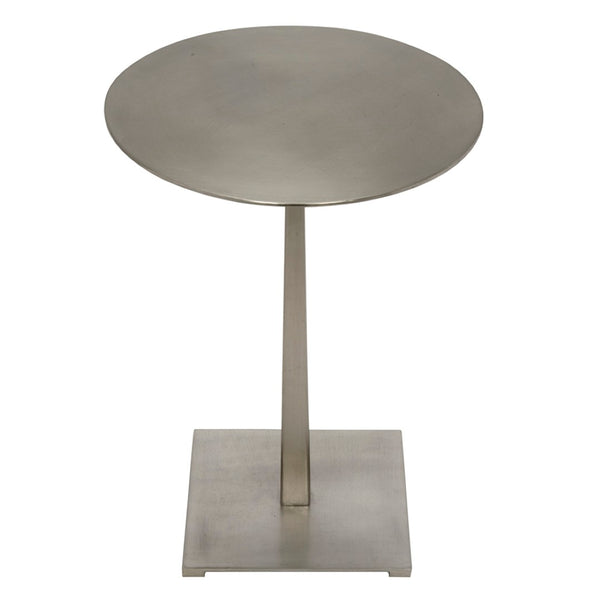 Noir Stiletto Side Table - Sleek Iron Design with Elegant Finish for Modern and Vintage-Inspired Spaces Antique Silver GTAB812ASV