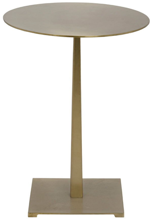 Noir Stiletto Side Table - Sleek Iron Design with Elegant Finish for Modern and Vintage-Inspired Spaces Antique Brass GTAB812MB