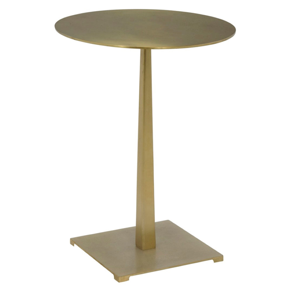 Noir Stiletto Side Table - Sleek Iron Design with Elegant Finish for Modern and Vintage-Inspired Spaces Antique Brass GTAB812MB