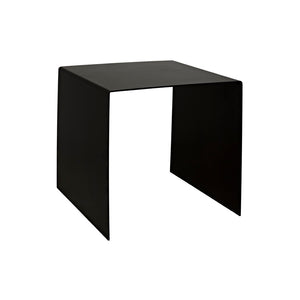 Noir Yves Medium Side Table - Handcrafted Matte Black Iron Accent for Modern Living Spaces & Decor GTAB815MTB-M