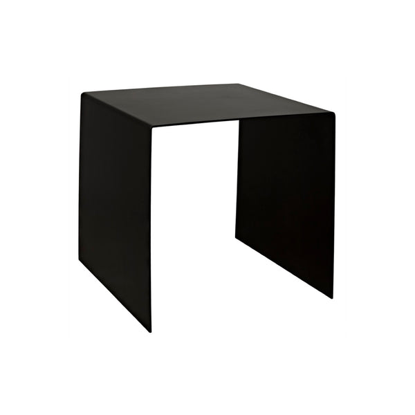 Noir Yves Medium Side Table - Handcrafted Matte Black Iron Accent for Modern Living Spaces & Decor GTAB815MTB-M