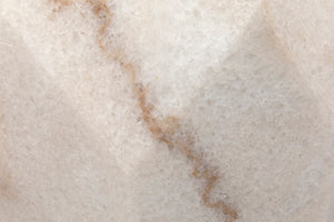 Noir Monolith Side Table: Hand-Carved Bianco Crown Marble for Unique Sculptural Elegance in Any Space GTAB819