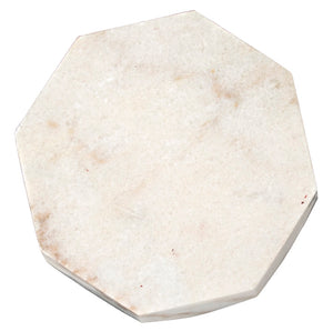 Noir Monolith Side Table: Hand-Carved Bianco Crown Marble for Unique Sculptural Elegance in Any Space GTAB819