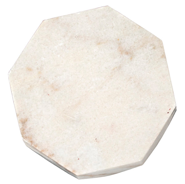 Noir Monolith Side Table: Hand-Carved Bianco Crown Marble for Unique Sculptural Elegance in Any Space GTAB819