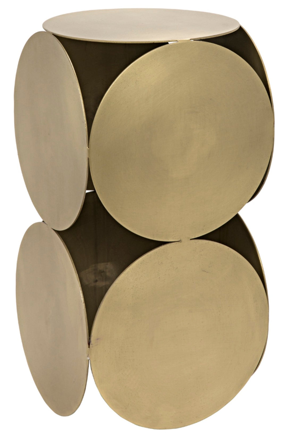 Noir Lola Side Table - Chic Antique Brass Accent Table for Small Spaces, Ideal for Modern Living Rooms GTAB822MB