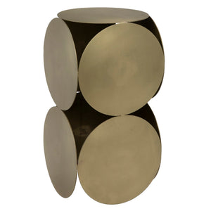 Noir Lola Side Table - Chic Antique Brass Accent Table for Small Spaces, Ideal for Modern Living Rooms GTAB822MB