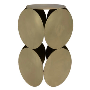 Noir Lola Side Table - Chic Antique Brass Accent Table for Small Spaces, Ideal for Modern Living Rooms GTAB822MB