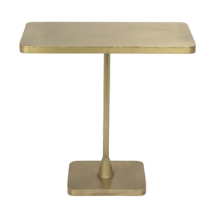 Noir Hild Metal Side Table with Antique Brass Finish - Handcrafted Elegance for Modern Living Spaces GTAB823MB