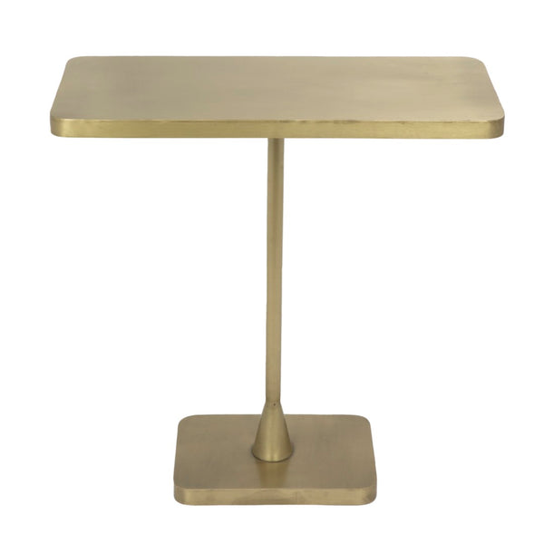 Noir Hild Metal Side Table with Antique Brass Finish - Handcrafted Elegance for Modern Living Spaces GTAB823MB