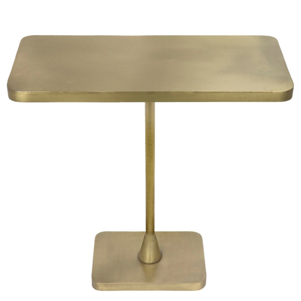 Noir Hild Metal Side Table with Antique Brass Finish - Handcrafted Elegance for Modern Living Spaces GTAB823MB