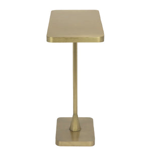 Noir Hild Metal Side Table with Antique Brass Finish - Handcrafted Elegance for Modern Living Spaces GTAB823MB
