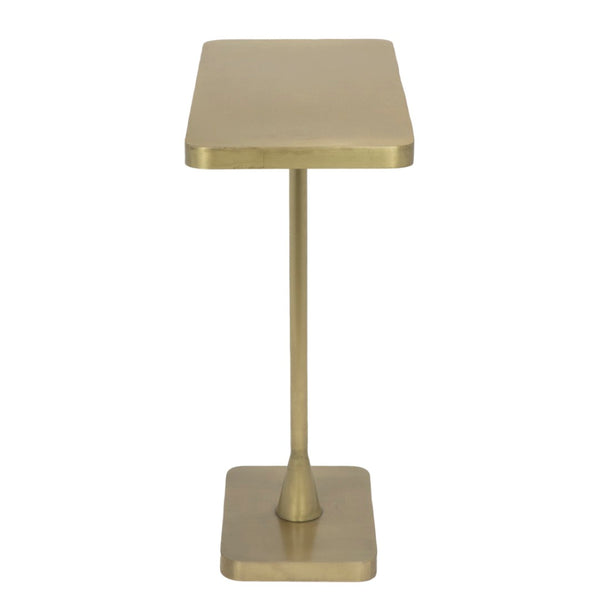 Noir Hild Metal Side Table with Antique Brass Finish - Handcrafted Elegance for Modern Living Spaces GTAB823MB