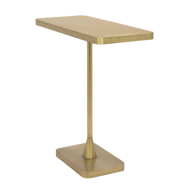 Noir Hild Metal Side Table with Antique Brass Finish - Handcrafted Elegance for Modern Living Spaces GTAB823MB