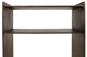 Noir Cyrus Side Table - Modern Minimalist Design with Artful Metalwork for Stylish Living Spaces Aged Brass GTAB828AB