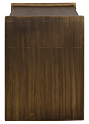 Noir Cyrus Side Table - Modern Minimalist Design with Artful Metalwork for Stylish Living Spaces Aged Brass GTAB828AB