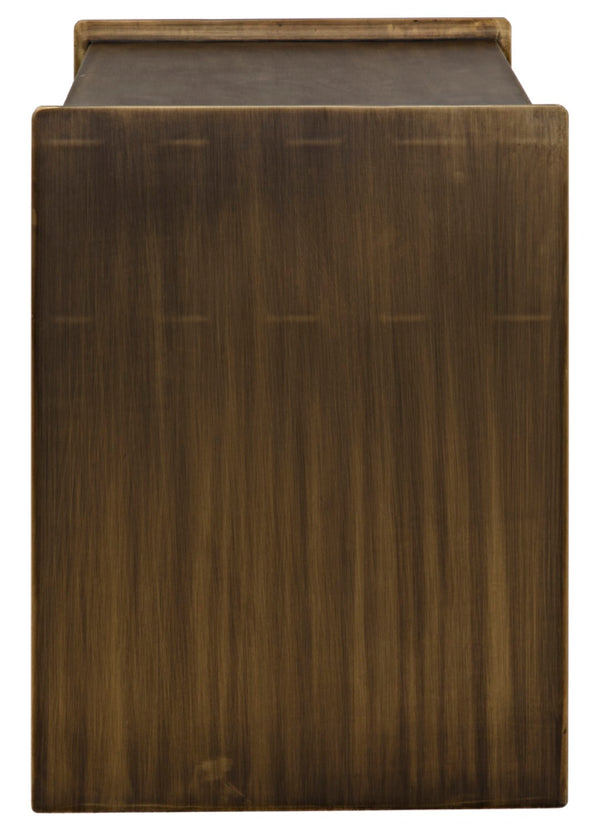 Noir Cyrus Side Table - Modern Minimalist Design with Artful Metalwork for Stylish Living Spaces Aged Brass GTAB828AB