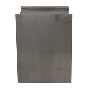 Noir Cyrus Side Table - Modern Minimalist Design with Artful Metalwork for Stylish Living Spaces Antique Silver GTAB828ASV