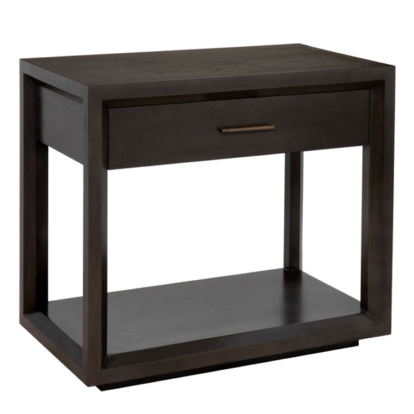 Noir Antony Side Table - Handcrafted Mahogany Accent with Brass Hardware for Modern Living Spaces Pale GTAB830P