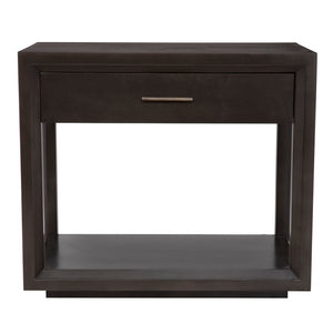 Noir Antony Side Table - Handcrafted Mahogany Accent with Brass Hardware for Modern Living Spaces Pale GTAB830P