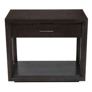 Noir Antony Side Table - Handcrafted Mahogany Accent with Brass Hardware for Modern Living Spaces Pale GTAB830P